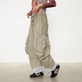 Extra Large Pockets Lace Pants